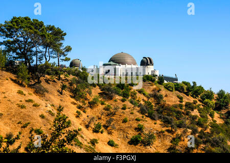 Das Griffith Observatory im Griffith Park mit Blick auf Los Angeles CA Stockfoto