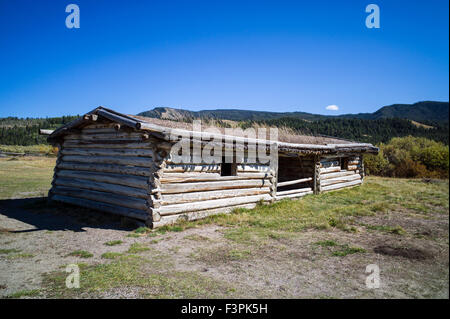 Historischen J. Pierce Cunningham Hütte; Bar fliegen U Ranch; Grand Teton Nationalpark, Wyoming; USA Stockfoto