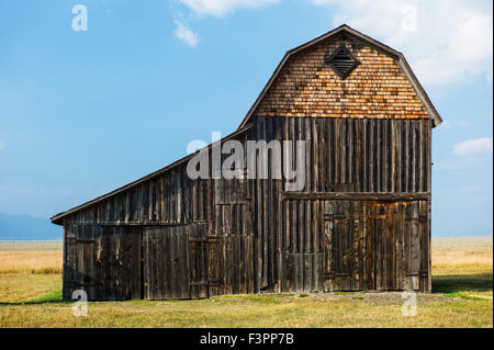 Historischen Thomas Murphy Scheune; Moulton Homestead (c 1910); Mormonen Zeile Altstadt; Grand Teton Nationalpark; Wyoming; USA Stockfoto