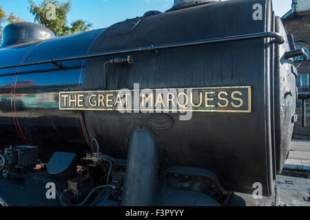 "Der große Marquess" Dampfzug in Grosmont. Stockfoto