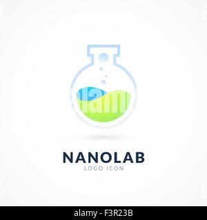 Nano-Lab-Logo-Vorlage Stock Vektor