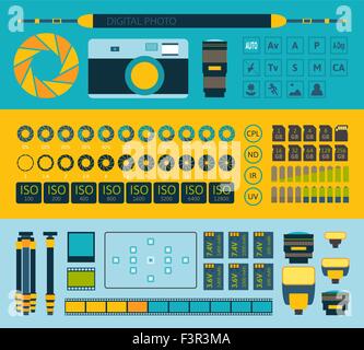 Infografiken Fotoset, Teil eins Stock Vektor