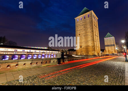 Ponts Couverts in Petite-France. Straßburg, Elsass, Frankreich Stockfoto