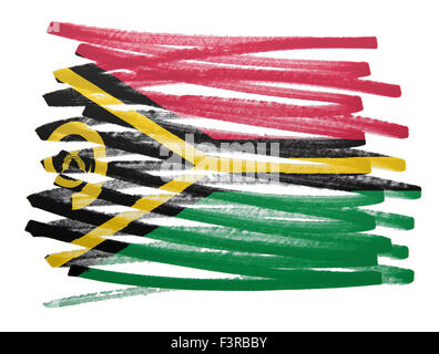 Abbildung der Flagge gemacht mit Stift - Vanuatu Stockfoto