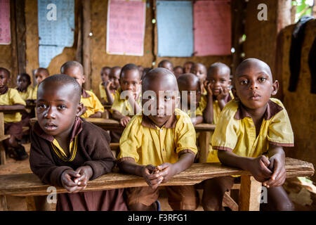 Dorfschule, westlichen Uganda, Afrika Stockfoto