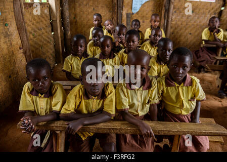 Dorfschule, westlichen Uganda, Afrika Stockfoto