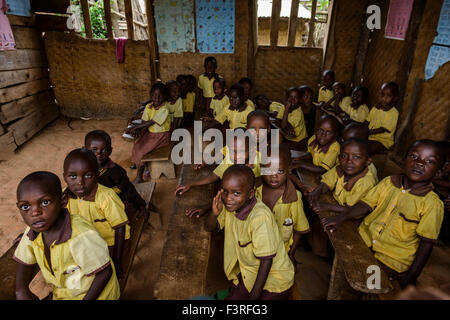 Dorfschule, westlichen Uganda, Afrika Stockfoto