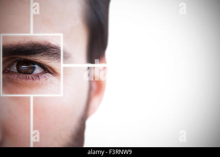 Nahaufnahme eines fokussierten Geschäftsmann Stockfoto