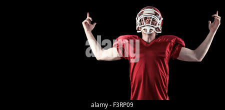 Zusammengesetztes Bild von einem Triumph ein american-Football-Spieler Stockfoto