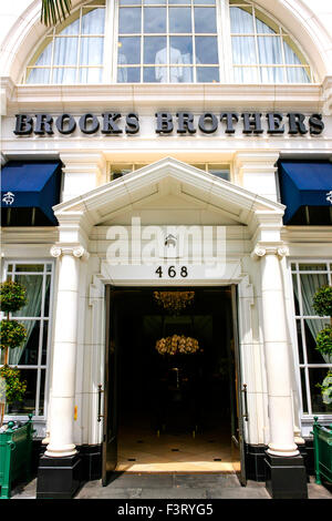 Brooks Brothers speichern Overhead Zeichen auf dem Rodeo Drive in Beverly Hills Kalifornien Stockfoto