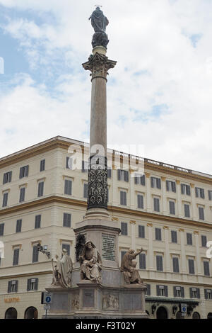 Die Spalte von der Unbefleckten Empfängnis oder la Colonna della Immacolata, Rom. Stockfoto