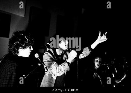 Foxygen @ russischen Tonstudio. Bloomington, Zoll 7. Dezember 2012 aus Wikipedia: "Foxygen ist eine US-amerikanische Indie-Rock-Duo ursprünglich gegründet in Westlake Village, Kalifornien 2005 von Jonathan Rado und Sam France,"High-School-Kids ist besessen von Brian Jonestown Massacre"." Stockfoto