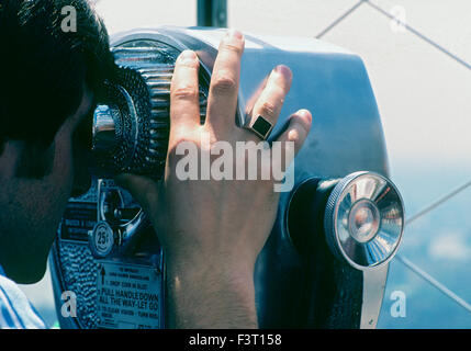 Empire State Building Observatory, New York 1981 Stockfoto