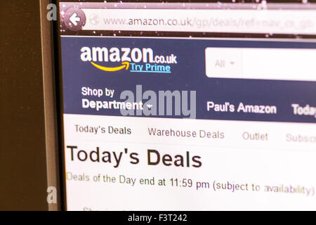 Amazon amazon.co.uk Website Homepage online-Shop einkaufen Bildschirm Screenshot Website Internet net prime Stockfoto