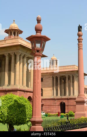 Indian Sekretariat Gebäude Raisina Hill New Delhi Stockfoto