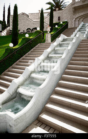 Schön angelegten Garten in Haifa in Israel Stockfoto