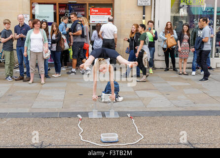 Straßenkünstler Cornmarket Street in Oxford, Oxfordshire-England-Vereinigtes Königreich-UK Stockfoto