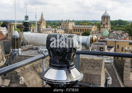 Blick vom St.-Martins Turm, Carfax Tower in Oxford Oxfordshire England Vereinigtes Königreich Großbritannien Stockfoto