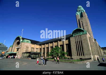 Finnland, Helsinki, Bahnhof Stockfoto