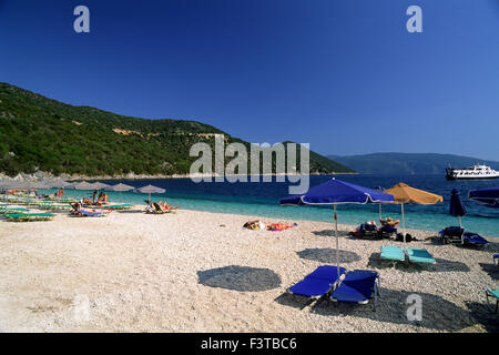 Griechenland, Ionische Inseln, Kefalonia, Antisamos Strand Stockfoto