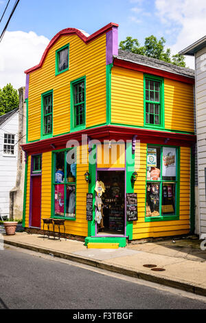 Crabi Gras-Geschenk-Shop, 100 Carpenter Street, St. Michaels, Maryland Stockfoto