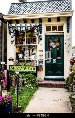 Silva tragen Schmuck Designer Store, 214 Nord Talbot Street, St. Michaels, Maryland Stockfoto