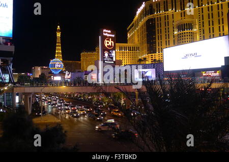 Las Vegas Strip bei Nacht Stockfoto