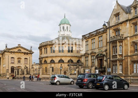 17. und 18. Jahrhundert Gebäude Broad Street in Oxford Oxfordshire England Vereinigtes Königreich Großbritannien Stockfoto