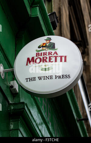 Der Wein-Presse ist ein neuer italienischer Pub Restaurant (formal Lennon) entlang 16 Ufer-Terrasse in Dundee, Großbritannien Stockfoto
