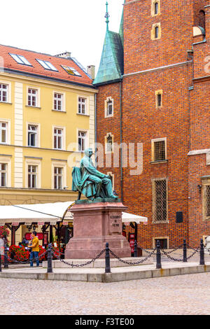 Alexander Fredro Denkmal in der Altstadt, Wroclaw, Polen Stockfoto