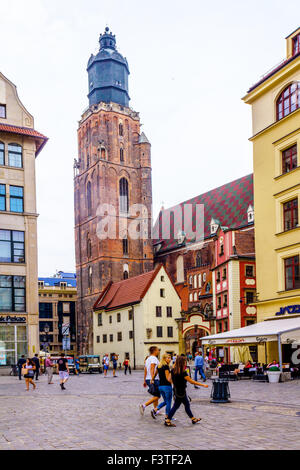 Kirche der Hl. Elisabeth, Altmarkt, Wroclaw, Polen Stockfoto