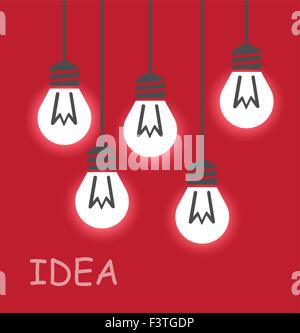Business-Konzept-Design von Symbole Glühbirne Stock Vektor