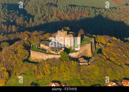 Frankreich, Bas Rhin (67), Schloss Lichtenberg (Luftaufnahme) Stockfoto