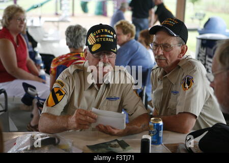 B Co. 1/7. Kavallerie Reunion in Effingham, Illinois. Juli 31-Aug2, 2009. Stockfoto