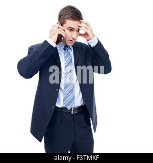 Geschäftsperson enttäuscht und frustriert Stockfoto