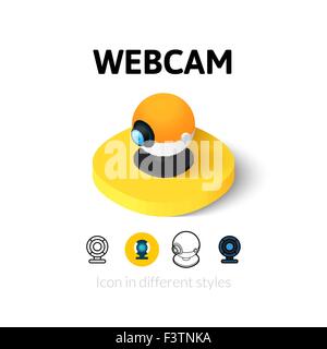 Webcam-Symbol im anderen Stil Stock Vektor