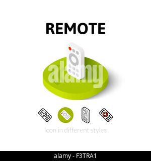 Remote-Symbol im anderen Stil Stock Vektor