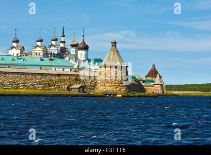 Verklärung von Jesus Christus Erlöser Solovetskiy Kloster auf Solovki Inseln (Solovetskiy-Archipel) im Weißen Meer, Russland, Stockfoto