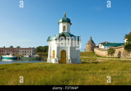 Verklärung von Jesus Christus Erlöser Solovetsky Kloster auf Solovki Inseln (Solovetsky Inselgruppe) im Weißen Meer, Russland, Stockfoto