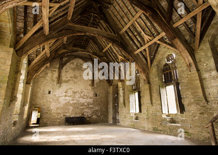 Großbritannien, England, Shropshire, Craven Arms, Stokesay Castle, große Halle Stockfoto