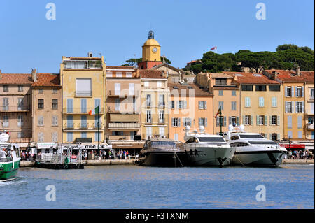 Der Hafen von Saint-Tropez, Südfrankreich, Französische Alpen, Frankreich Stockfoto