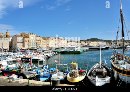 Der Hafen von Saint-Tropez, Südfrankreich, Französische Alpen, Frankreich Stockfoto