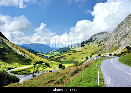 Col De La Colombière, Pass von der Route des Grandes Alpes, Französische Alpen, Frankreich Stockfoto