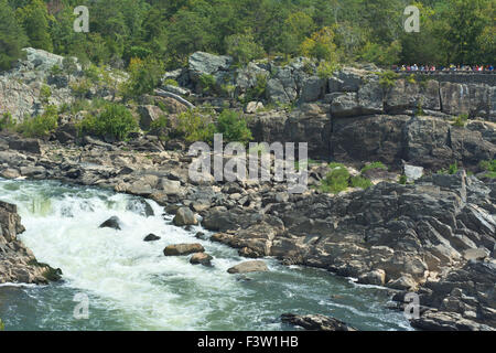 Great Falls Park auf dem Potomac River in Virginia Stockfoto