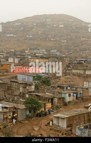 Slums in Lima Stockfoto