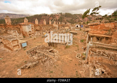 Friedhof in den Anden Stockfoto