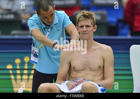 Shanghai, China. 13. Oktober 2015. KEVIN ANDERSON (RSA) in seinem Match gegen TOMMY HAAS (GER), während die Shanghai Rolex Masters 2015.  Bildnachweis: Marcio Machado/ZUMA Draht/Alamy Live-Nachrichten Stockfoto