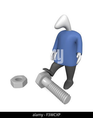 Montagearbeiter Stockfoto