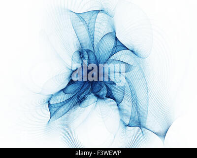 Blau Netto in Bewegung Stockfoto