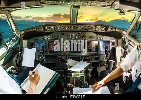 Cockpit Stockfoto